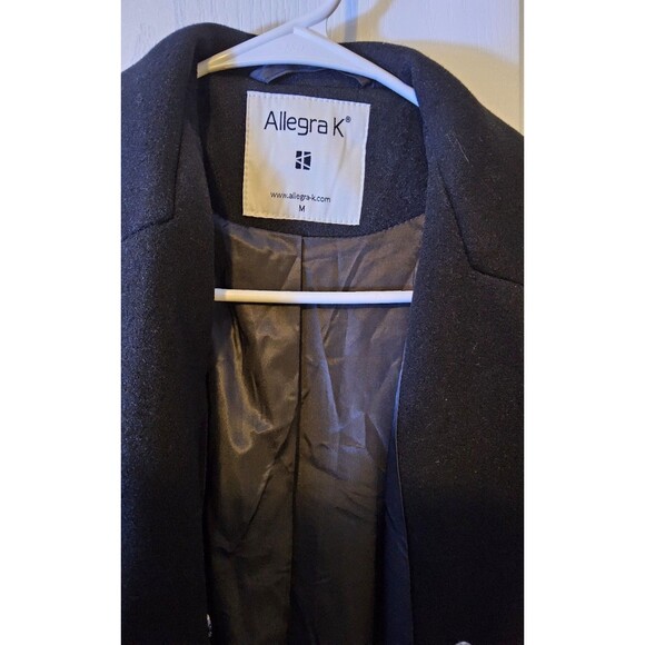 1NWOT Size Medium Allegra K Winter Black Coat - Picture 9 of 10